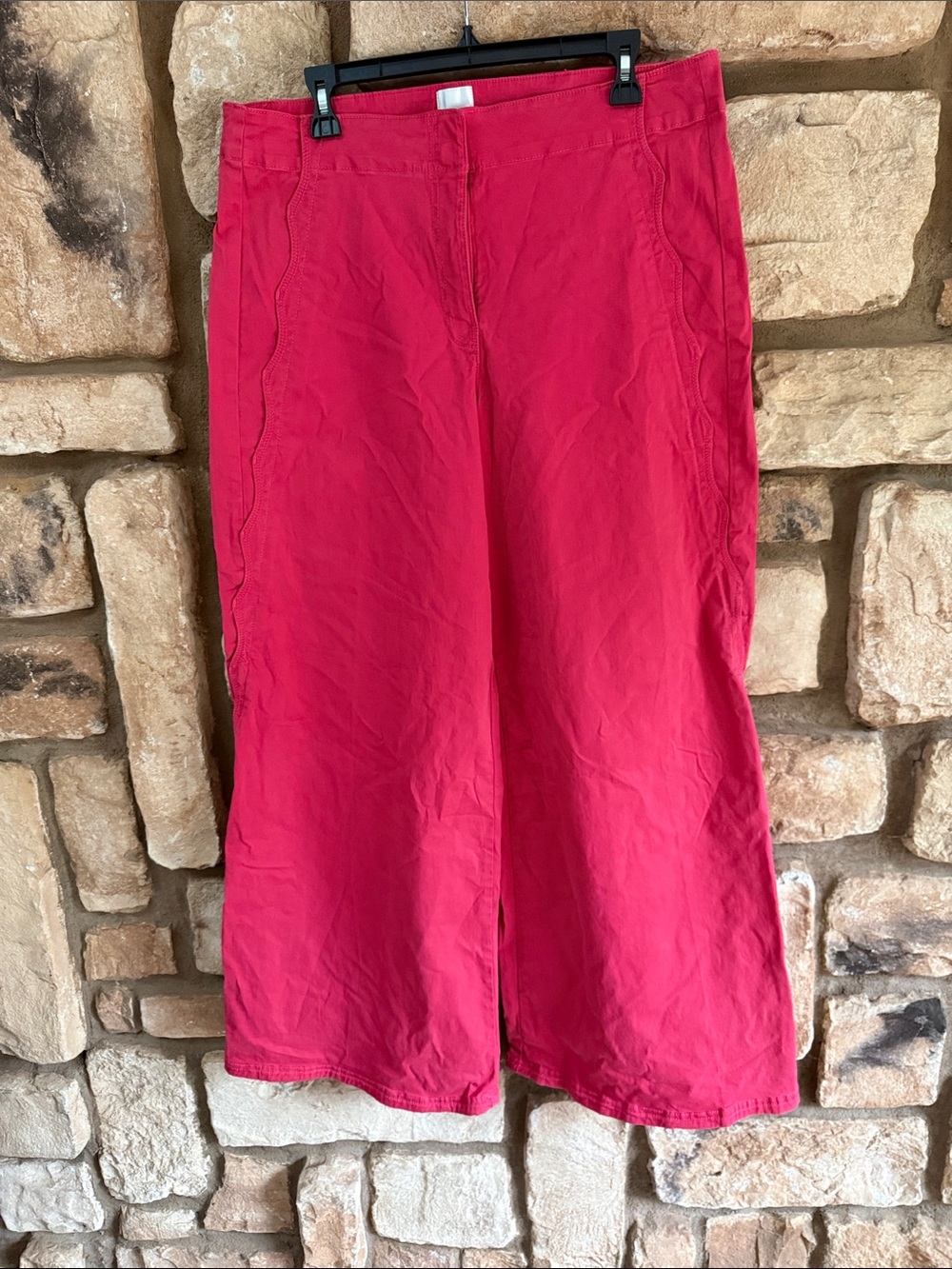 Anthropologie Maeve scallop wide-leg pants size 32 NWT - Picture 4 of 8